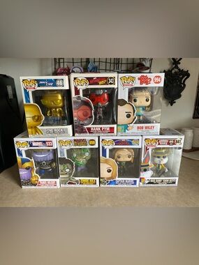 Funko Pop Bundle Lot Marvel Superhero Looney Tunes Bob Wiley Rock Collectibles